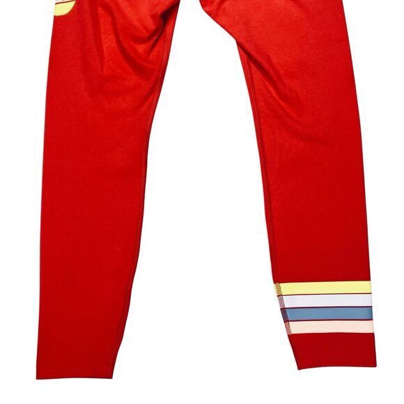 Nike Leggings Womens S Red Running Workout Athleisure Stretchy Y2K Capri Pull On - Picture 6 of 13